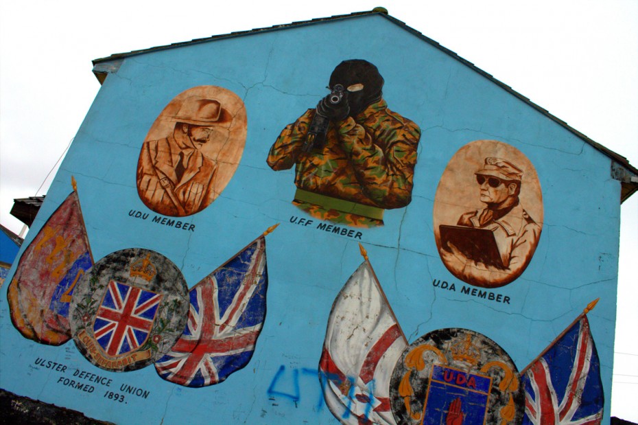 The most famous Loyalist mural in Belfast, and also the creepiest. The shooter is always pointing right at you, regardless of where you physically stand.