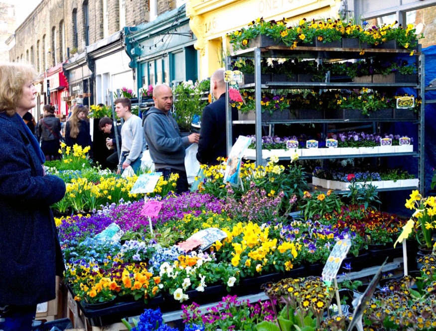 Columbia Road Flower Market in London