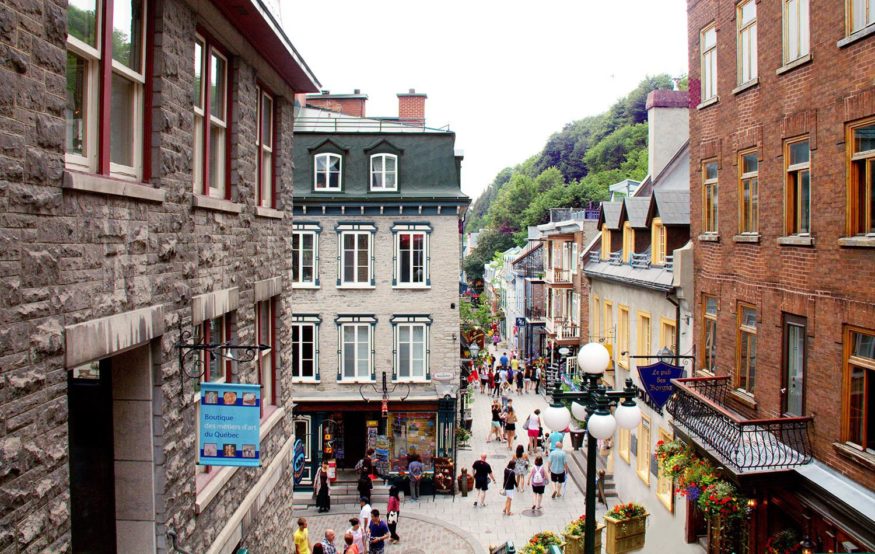 The view from Escaliers Casse-Cou in Quebec City