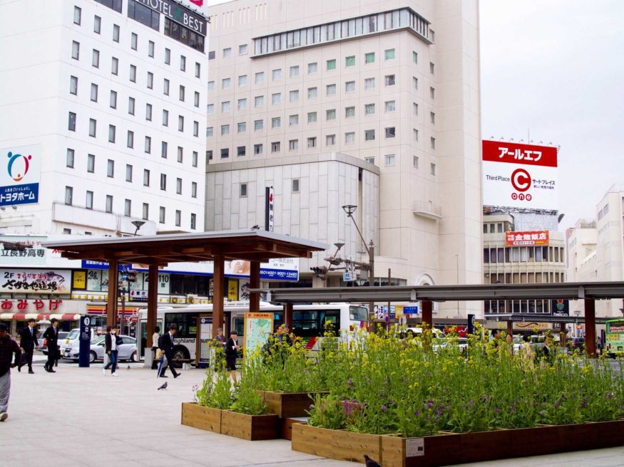 Nagano train station - trains in Japan