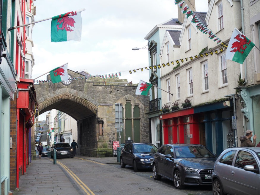 Caernarfon village in Wales